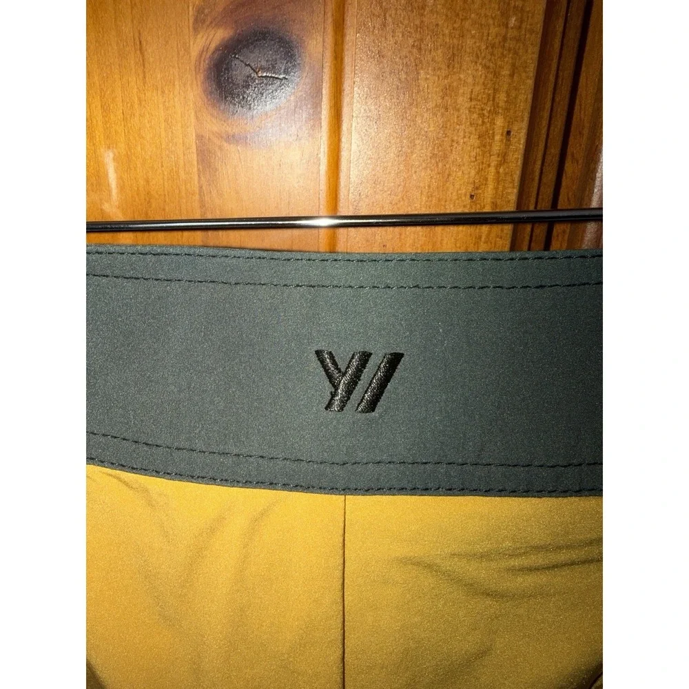 James Perse Board Shorts Men's 38 Yellow Gray Yosemite Swim Trunks Quick Dry